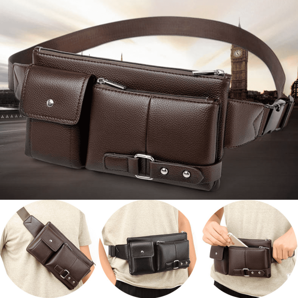 Pochete Masculina de Couro - ELEGANTE®  - Prática e Funcional