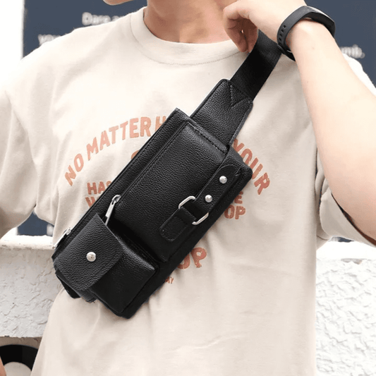 Pochete Masculina de Couro - ELEGANTE®  - Prática e Funcional