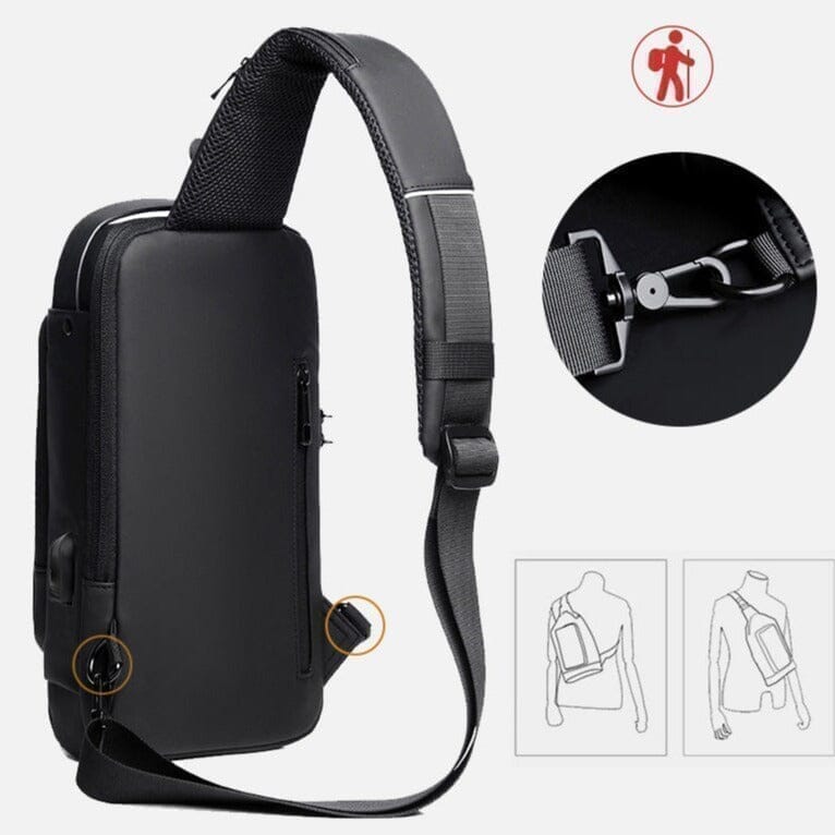Mochila Anti-Furto  Slim Bag com Senha e Carregador USB