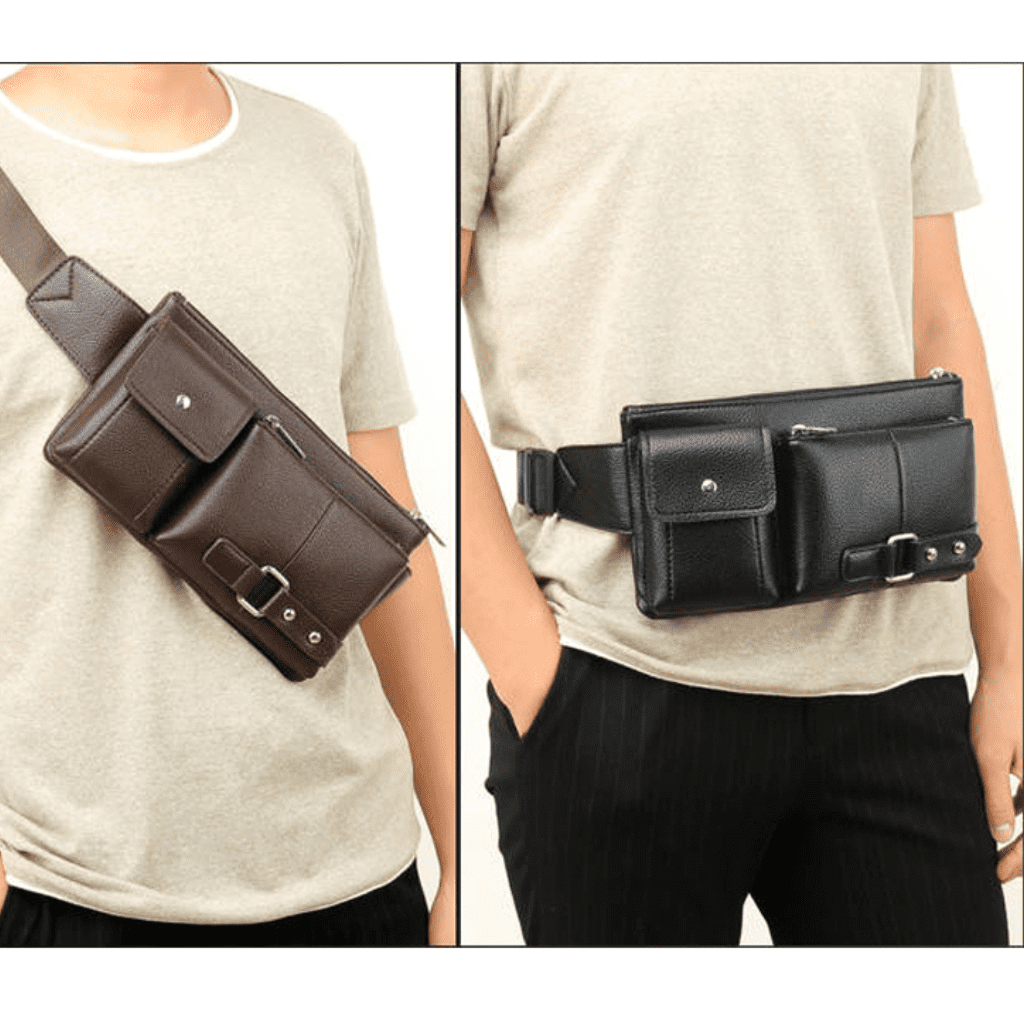 Pochete Masculina de Couro - ELEGANTE®  - Prática e Funcional