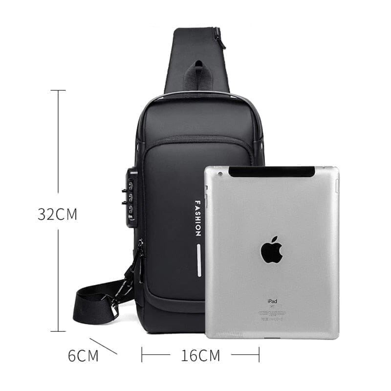 Mochila Anti-Furto  Slim Bag com Senha e Carregador USB