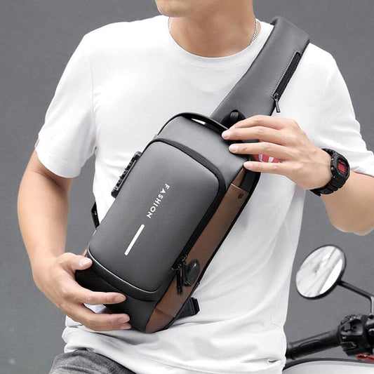 Mochila Anti-Furto  Slim Bag com Senha e Carregador USB